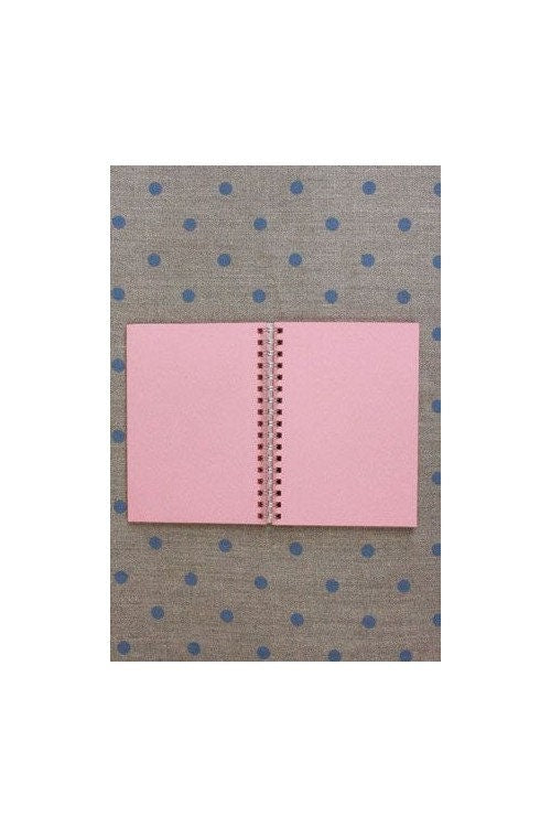 MAISON SAJOU Spiral Bound Note Book - Inspired by a Vintage Album Vongy Model ~ 50 Pages Pink Notebook ~ Made in France