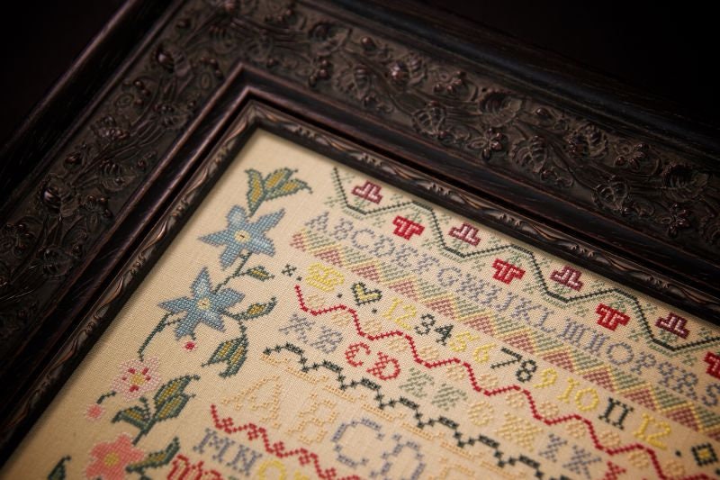 Hands Across the Sea Samplers "Sarah Reymes 1770" Counted Cross Stitch Pattern, A Reproduction Sampler, Chart, Pattern Only