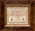 Hands Across the Sea Samplers "Amelia Bachelor 1863" Counted Cross Stitch Pattern, English Reproduction Sampler, Chart, Pattern Only