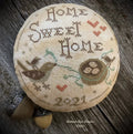 SCATTERED SEED SAMPLERS "Home Sweet Home Pinkeep" Counted Cross Stitch Pattern, PinKeep, Chart, Spring, Bird Nest, Pattern Only