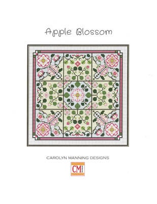 CAROLYN MANNING Designs "Apple Blossom" Counted Cross Stitch Pattern, Chart, Floral, CM Designs, Pattern Only
