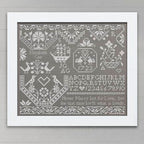 MODERN FOLK EMBROIDERY "Elizabeth Gee ~ A Quaker Sampler" Counted Cross Stitch Pattern, Chart, Pattern Only