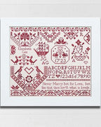 MODERN FOLK EMBROIDERY "Elizabeth Gee ~ A Quaker Sampler" Counted Cross Stitch Pattern, Chart, Pattern Only