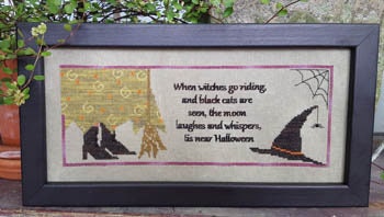 SAMPLERS NOT FORGOTTEN "Tis Near Halloween" Counted Cross Stitch Pattern, Chart, Pattern Only
