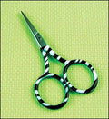 YARN TREE Zebra Black and White Embroidery Scissors ~ Premium Stainless Steel Scissors ~  3 3/4" Long