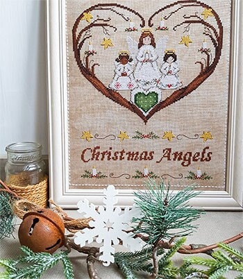SERENITA DI CAMPAGNA "Cuori Angeli Del Natale (Angels of Christmas)" Counted Cross Stitch Pattern, Chart, Christmas, Pattern Only