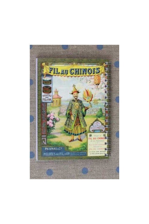 MAISON SAJOU Spiral Bound Note Book - Fil Au Chinois 1914 ~ 50 Pages lilac Notebook ~ Made in France