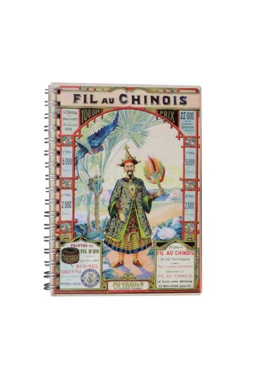 MAISON SAJOU Spiral Bound Note Book - Fil Au Chinois 1915 ~ 50 Pages Orange Notebook ~ Made in France