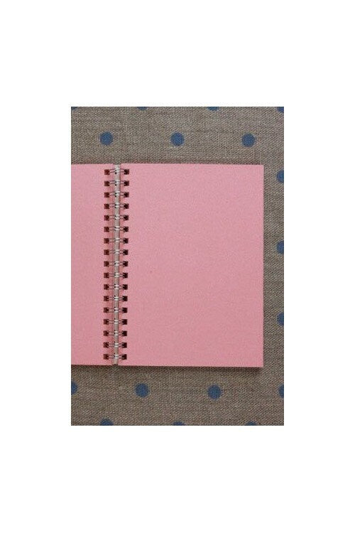 MAISON SAJOU Spiral Bound Note Book - Inspired by a Vintage Album Vongy Model ~ 50 Pages Pink Notebook ~ Made in France