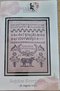 QUAINT ROSE NEEDLEARTS "Rejoice Evermore" Counted Cross Stitch Pattern, Sampler, Chart, Pattern Only