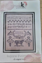 QUAINT ROSE NEEDLEARTS "Rejoice Evermore" Counted Cross Stitch Pattern, Sampler, Chart, Pattern Only