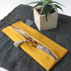 BROOKLYN HABERDASHERY "Gimle Zippered Notions Case" Heavy Canvas From Japan, Leather Lace Tie, Handmade in Brooklyn