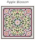 CAROLYN MANNING Designs "Apple Blossom" Counted Cross Stitch Pattern, Chart, Floral, CM Designs, Pattern Only