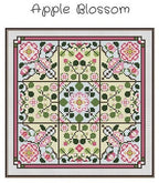 CAROLYN MANNING Designs "Apple Blossom" Counted Cross Stitch Pattern, Chart, Floral, CM Designs, Pattern Only