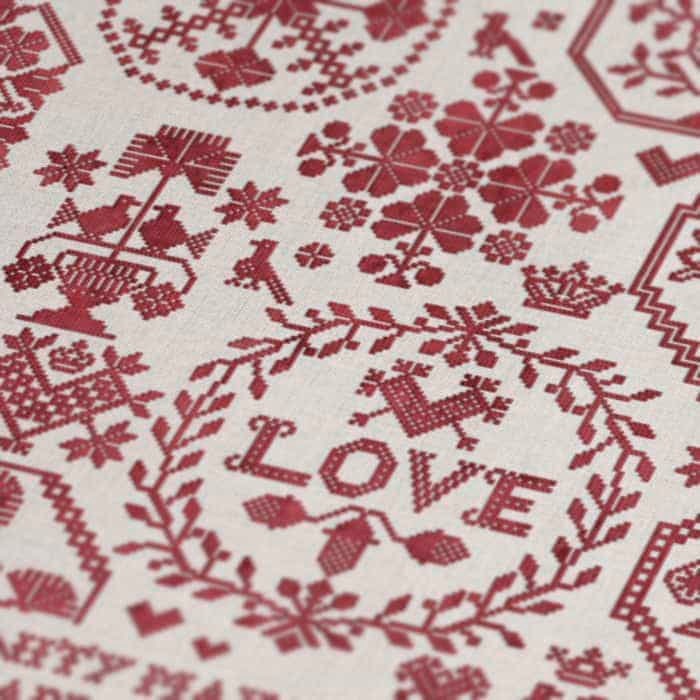 MODERN FOLK EMBROIDERY "Love & Unity: A Quaker Sampler" Counted Cross Stitch Pattern, Inspiring Words, Medallion Sampler, Pattern Only