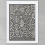 MODERN FOLK EMBROIDERY "Love & Unity: A Quaker Sampler" Counted Cross Stitch Pattern, Inspiring Words, Medallion Sampler, Pattern Only