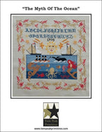 TWIN PEAK PRIMITIVES "The Myth of The Ocean" Counted Cross Stitch Pattern, Summer, Chart, Sampler, Pattern Only
