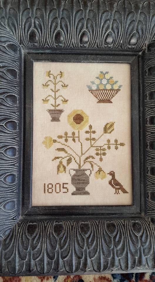 SAMPLERS NOT FORGOTTEN "Fleurs 1805" Counted Cross Stitch Pattern, Chart, Sampler, Pattern Only