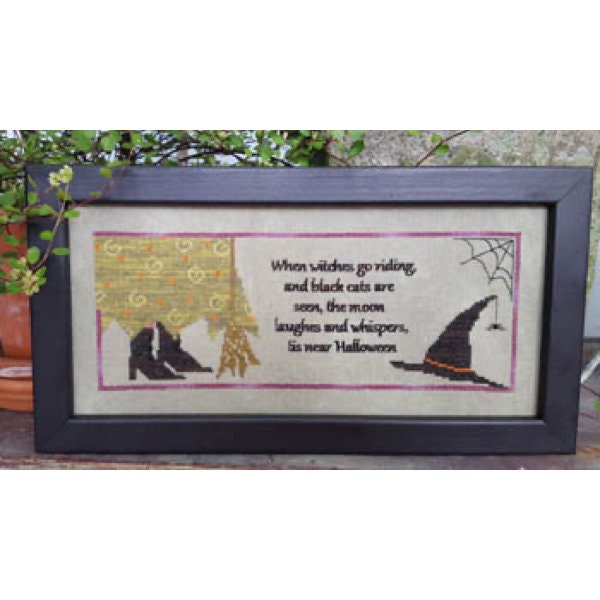 SAMPLERS NOT FORGOTTEN "Tis Near Halloween" Counted Cross Stitch Pattern, Chart, Pattern Only
