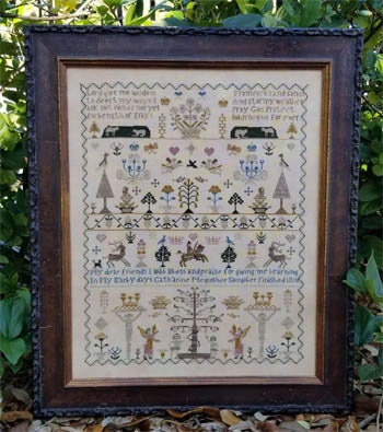 SAMPLERS NOT FORGOTTEN "Catharine Negus 1810" Counted Cross Stitch Pattern, Chart, Sampler, Pattern Only