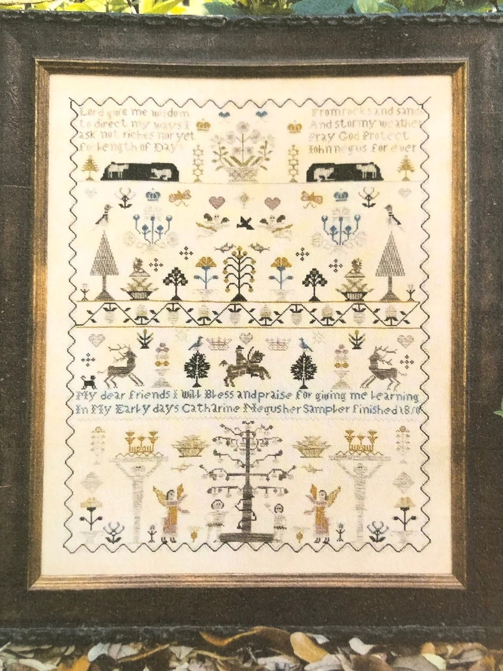 SAMPLERS NOT FORGOTTEN "Catharine Negus 1810" Counted Cross Stitch Pattern, Chart, Sampler, Pattern Only