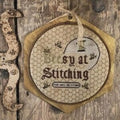THE PRIMITIVE HARE "Beesy at Stitching" Counted Cross Stitch Pattern, Chart, Pattern Only