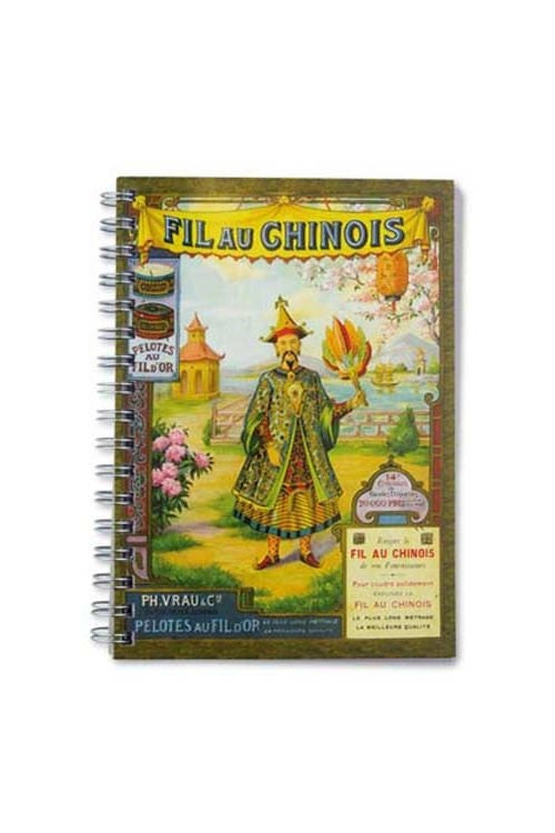 MAISON SAJOU Spiral Bound Note Book - Fil Au Chinois 1914 ~ 50 Pages lilac Notebook ~ Made in France