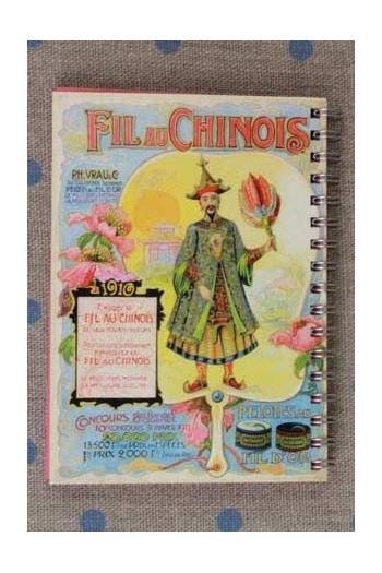 MAISON SAJOU Spiral Bound Note Book - Fil Au Chinois 1911 ~ 50 Pages Pink Notebook ~ Made in France