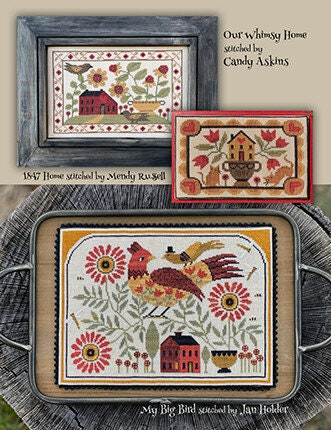 TERESA KOGUT "Love Lives Here - 9 Designs"  Counted Cross Stitch Pattern  Homes, Flowers, Trees, Pets, Sampler, Booklet Only