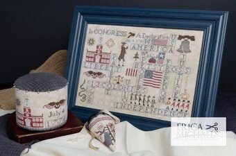 ERICA MICHAELS DESIGNS "Liberty Games"  Counted Cross Stitch Pattern  Patriotic, Americana, Game Board Design, Pattern Only