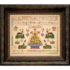 Hands Across The Sea Samplers "EMILY ANN GREENAWAY 1884" Red Sampler, Cross Stitch Booklet