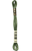 DMC Floss Color 3363 "Medium Pine Green" Embroidery Floss 2 skeins, 6 Strand Thread for Embroidery, Cross Stitch, Needlepoint, Sewing