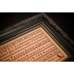 Hands Across The Sea Samplers "EDNA VERENIA NICHOL ~ 1884" Red Sampler, An English School Girl Sampler, Cross Stitch Booklet