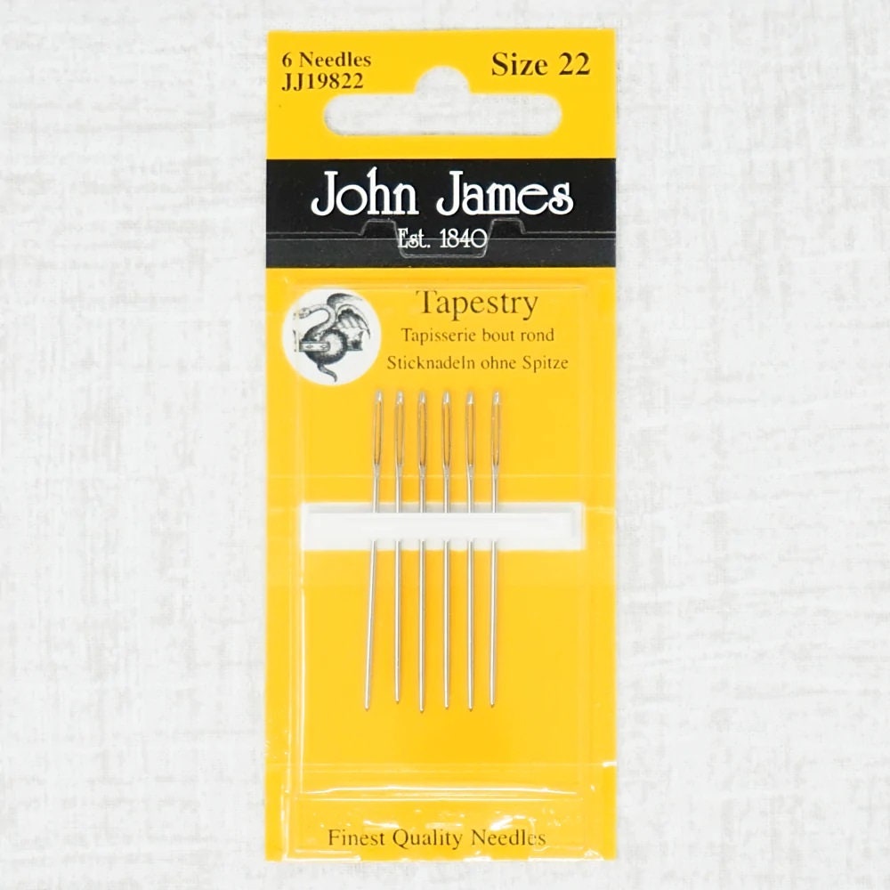 JOHN JAMES Size 22 Tapestry Needles, 6 per Pack, Cross Stitch