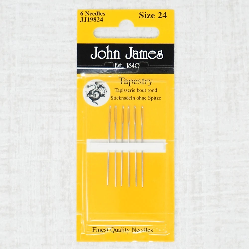 JOHN JAMES Size 24 Tapestry Needles, 6 per Pack, Cross Stitch