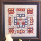 ROSEWOOD MANOR "Independence Square" Counted Cross Stitch Pattern, Quilt Squares, Pattern Only