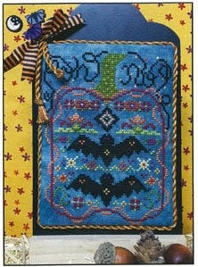 ROSEWOOD MANOR "Bats On A Pumpkin" Counted Cross Stitch Pattern, Halloween, Autumn, Pattern Only
