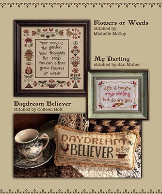 TERESA KOGUT "Thoughts & Dreams"  Counted Cross Stitch Pattern  3 Designs, Sampler, Booklet Only