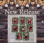A MERRY MINI SURPRISE ~ The Prairie Schooler Santas 2022, Counted Cross Stitch Pattern, Chart, Book No. 215