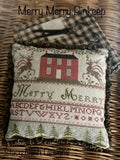 STACY NASH PRIMITIVES "Merry Merry Pinkeep" Counted Cross Stitch Pattern, Christmas, Winter, Holidays, Chart, Pattern Only
