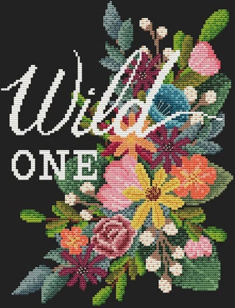 SHANNON CHRISTINE DESIGNS "Wild One" Counted Cross Stitch Pattern by Erin Elizabeth, Chart, Pattern Only