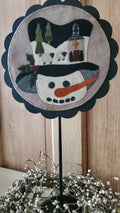Sew Cherished "A Round The Year January"  Includes Wool Applique Pattern, 10" Diameter, Pattern Only