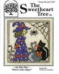 THE SWEETHEART TREE "Itty Bitty Kitty ~ Witch's Little Helper" Counted Cross Stitch Pattern, Chart, Halloween, Pattern Only