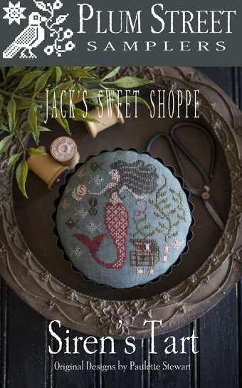 PLUM STREET SAMPLERS "Siren's Tart"  Counted Cross Stitch Pattern  Jack's Sweet Shoppe, Paper Pattern
