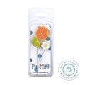 JUST ANOTHER BUTTON Co. "Pin-Mini: Vitamin C (Limited Edition)" Pincushion Pin Embellishments, Stainless Steel Pins, Assortment 0f 3, jpm443