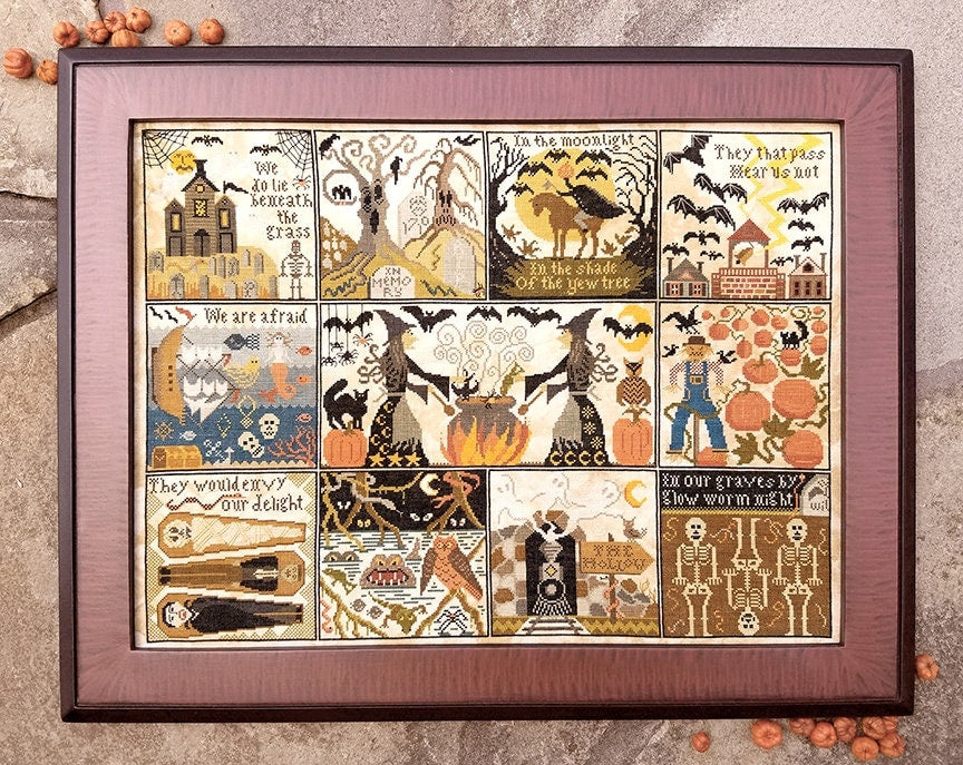 CARRIAGE HOUSE SAMPLINGS "Halloween at Hawk Run Hollow" Counted Cross Stitch Pattern, Sampler, Primitive, Pattern Only