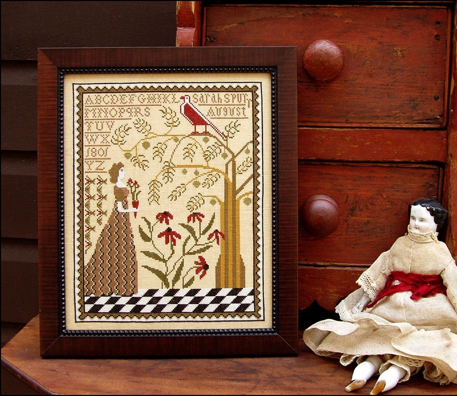 CARRIAGE HOUSE SAMPLINGS "Sarah Spurr"  Counted Cross Stitch Pattern, Chart, Sampler, Pattern Only