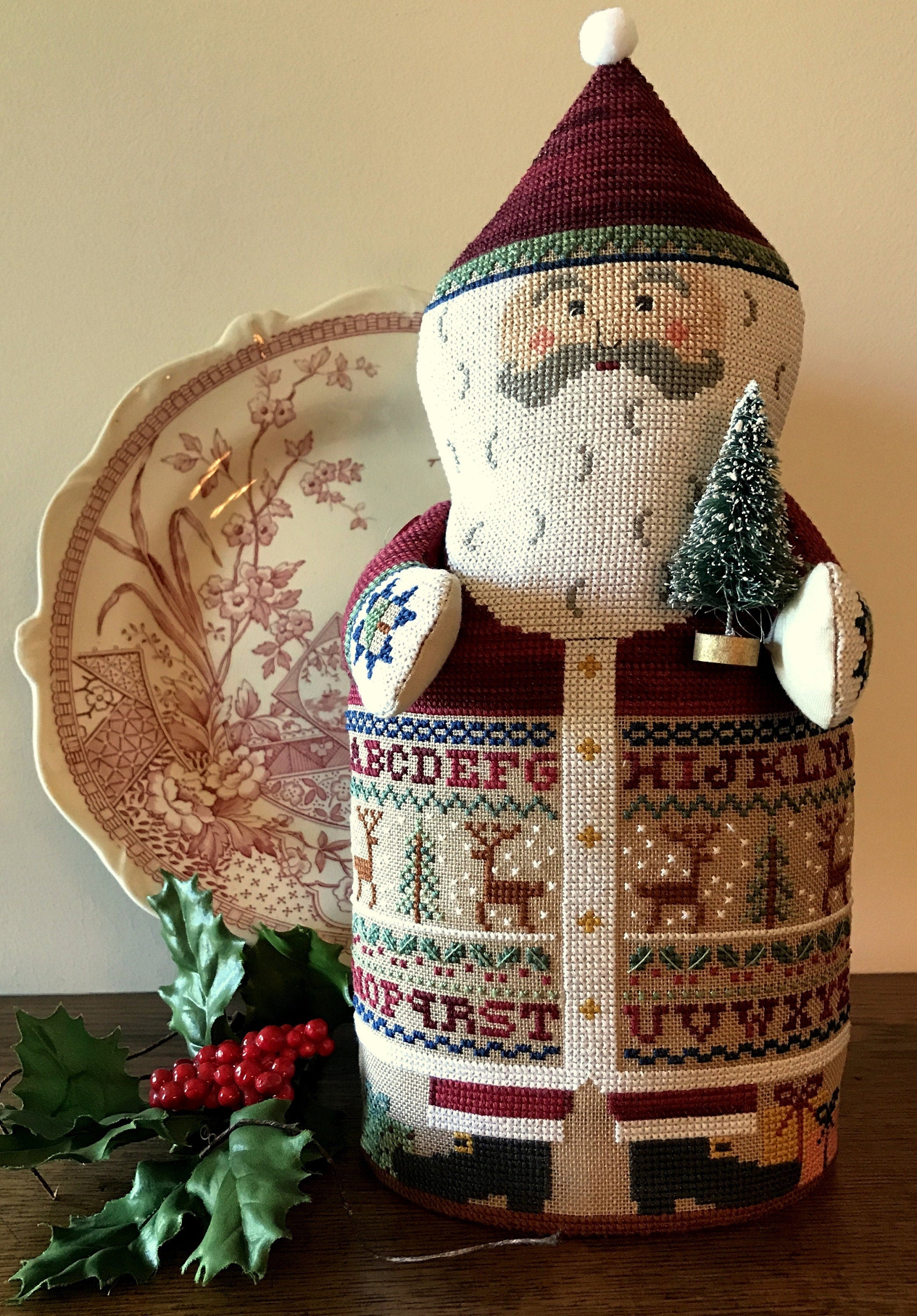 THE NEEDLE'S NOTION "Sampler Santa" Counted Cross Stitch Pattern, Chart, Christmas, Winter, Holidays, Pattern Only
