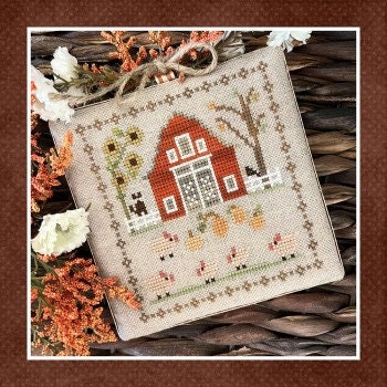 LITTLE HOUSE NEEDLEWORKS "Fall on the Farm ~ This Little Piggy" Counted Cross Stitch Pattern, Fall on the Farm Series, Pattern Only