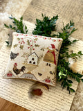 STACY NASH PRIMITIVES "Deck The Coop Pinkeep"  Counted Cross Stitch Pattern, 2022 Needlework Expo, Christmas, Chickens, Pattern Only